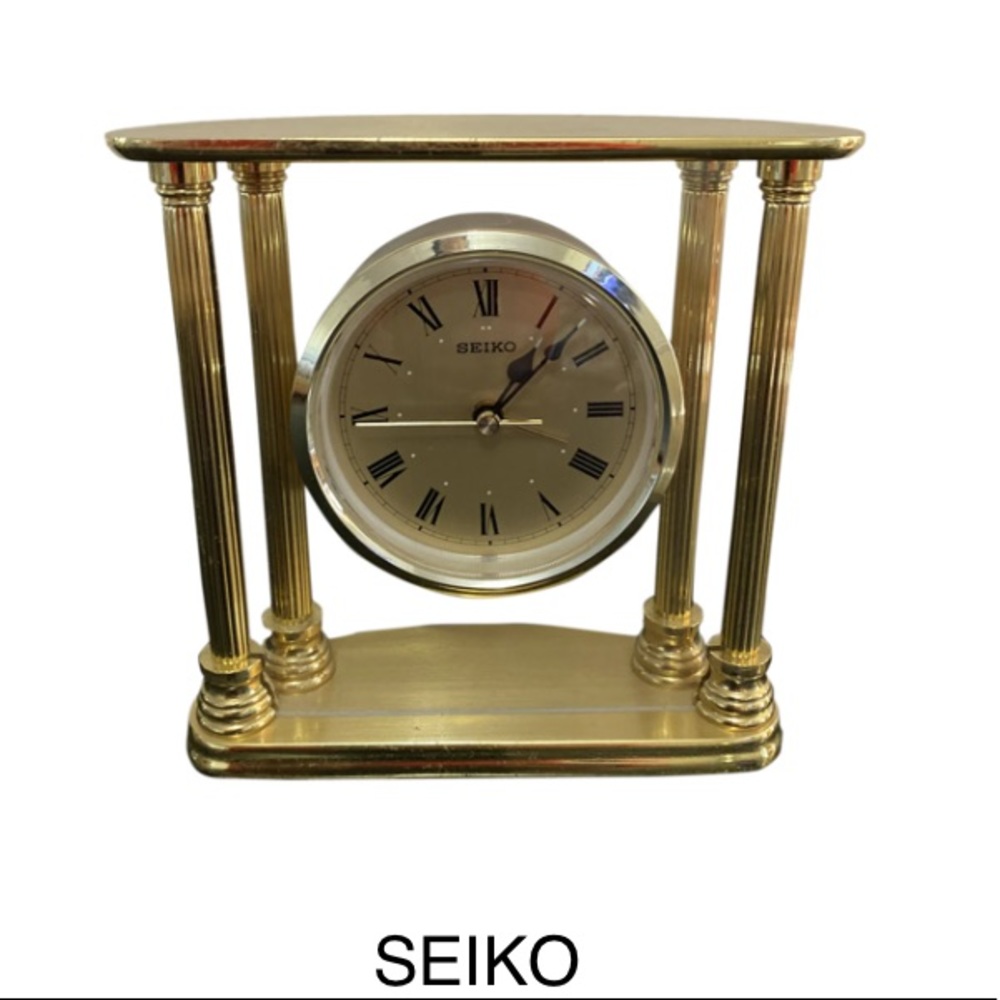 Seiko Gold-Tone Alarm Clock